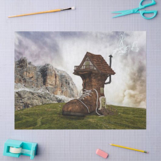 oud schoenenpapier tissuepapier (Craft)