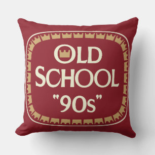 Oud School 90s Moutdrank 40oz Label Ontwerp Kussen