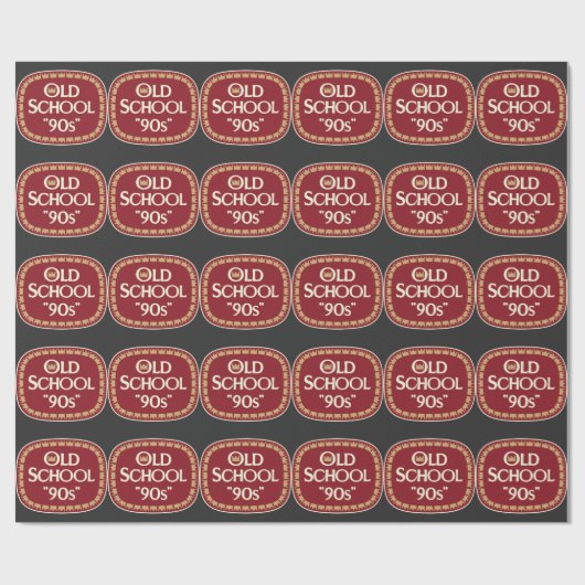 Oud School 90s Moutwijn 40oz Label Design Cadeaupapier (Vlak)
