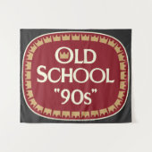Oud School 90s Moutwijn 40oz Label Design Wandkleed (Voorkant (horizontaal))