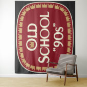 Oud School 90s Moutwijn 40oz Label Design Wandkleed (In situ)