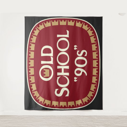 Oud School 90s Moutwijn 40oz Label Design Wandkleed (Voorkant)