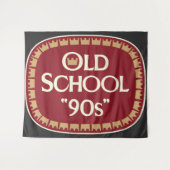Oud School 90s Moutwijn 40oz Label Ontwerp Wandkleed (Voorkant (horizontaal))