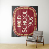 Oud School 90s Moutwijn 40oz Label Ontwerp Wandkleed (In situ)