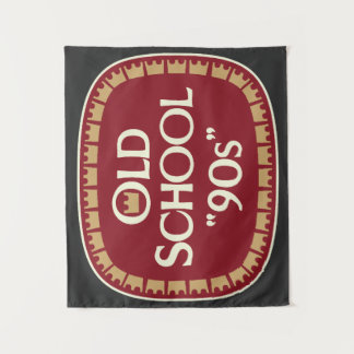 Oud School 90s Moutwijn 40oz Label Ontwerp Wandkleed