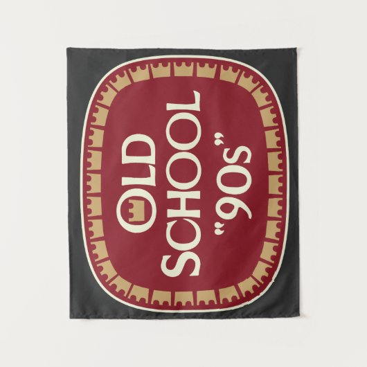 Oud School 90s Moutwijn 40oz Label Ontwerp Wandkleed (Voorkant)