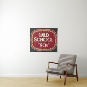 Oud School 90s Moutwijn 40oz Label Ontwerp Wandkleed (In Situ (horizontaal))