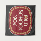 Oud School 90s Moutwijn 40oz Label Ontwerp Wandkleed (Voorkant (horizontaal))