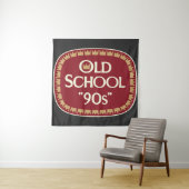 Oud School 90s Moutwijn 40oz Label Ontwerp Wandkleed (In situ)