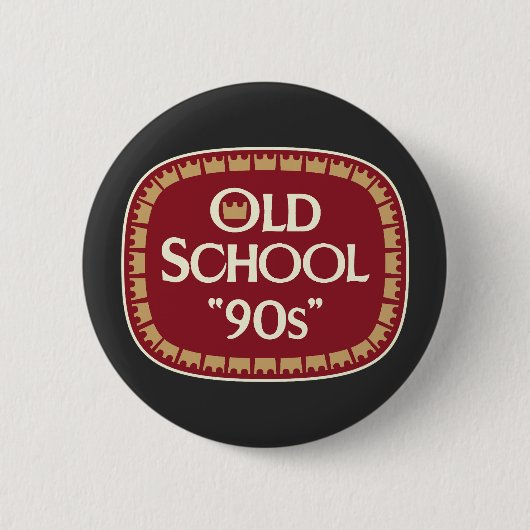 Oud School 90s Moutwijn 40oz Labelontwerp Ronde Button 5,7 Cm (Voorkant)