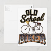 Oud School Biker fietser Briefkaart (Voorkant / Achterkant)