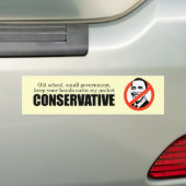 Oud-school conservatief bumpersticker (Op auto)