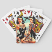 Oud School Getatoeëerde Pin-up Pokerkaarten (Achterkant)