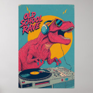 Oud School Raveposter Poster
