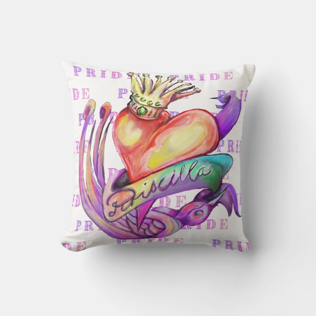 Oud school tattoo in pride kleuren  kussen (Voorkant)