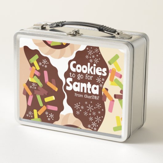 Oud school vintage kerst lunchbox (Voorkant)