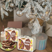 Oud school vintage kerst lunchbox