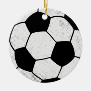 Oud-school voetbalveld esthetische grafische stijl keramisch ornament