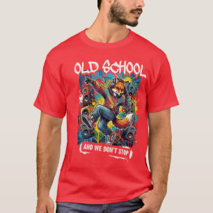 Oud School Vos DJ Stedelijke Straatkunst Illustrat T-shirt