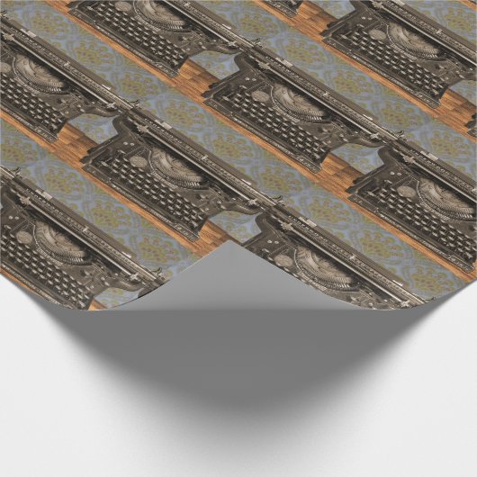 oud  schrijfmachinepapier cadeaupapier (Hoek)