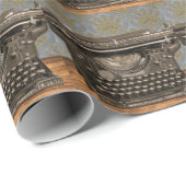 oud  schrijfmachinepapier cadeaupapier (Rol Hoek)