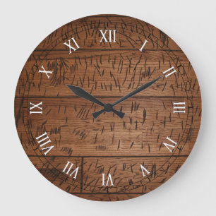 oud Scratched Wood Grote Klok