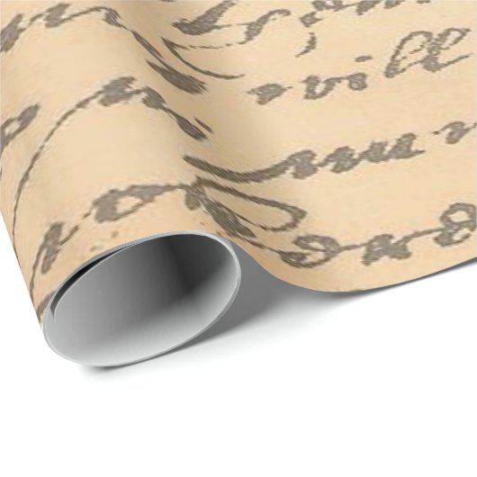 Oud  script cadeaupapier (Rol Hoek)