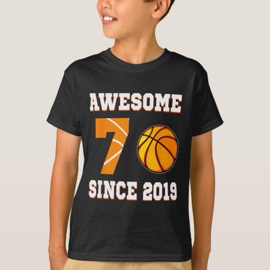 Oud sinds 7 basketbaljaren 2019 t-shirt (Voorkant)