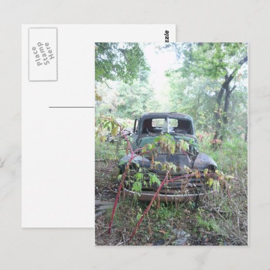 Oud slaan op vrachtwagen briefkaart (Voorkant / Achterkant)