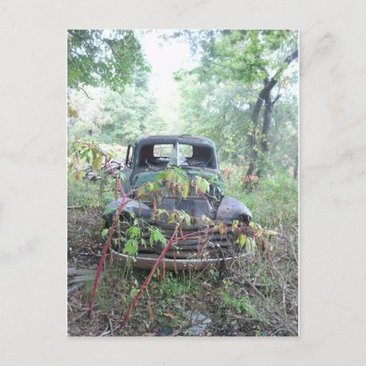 Oud slaan op vrachtwagen briefkaart (Voorkant)