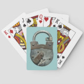 Oud slot en sleutel pokerkaarten (Achterkant)