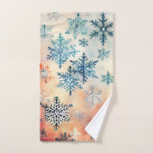 Oud Sneeuwvlokken Patroon - Bad Handdoek Set (Handdoek)