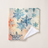 Oud Sneeuwvlokken Patroon - Bad Handdoek Set (Wasdoekje)