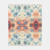Oud Sneeuwvlokken Patroon - Fleece Deken (Voorkant)