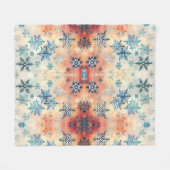Oud Sneeuwvlokken Patroon - Fleece Deken (Voorkant (Horizontaal))