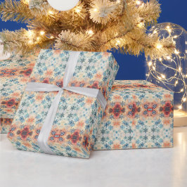 Oud Sneeuwvlokken Patroon - Inpakpapier