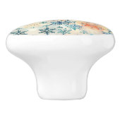 Oud Sneeuwvlokken Patroon - Keramische Knop (Zijkant)