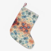 Oud Sneeuwvlokken Patroon - Kerstmuts Kleine Kerstsok (Voorkant (Hangend))