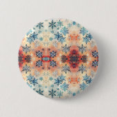 Oud Sneeuwvlokken Patroon - Knop Ronde Button 5,7 Cm (Voorkant)