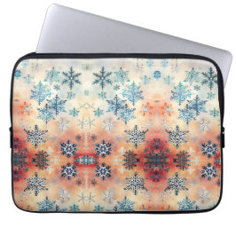 Oud Sneeuwvlokken Patroon - Laptop Hoes