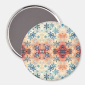 Oud Sneeuwvlokken Patroon - Magneet (Voorkant / Achterkant)