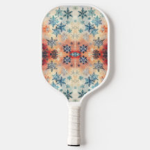 Oud Sneeuwvlokken Patroon - Pickleball Paddle