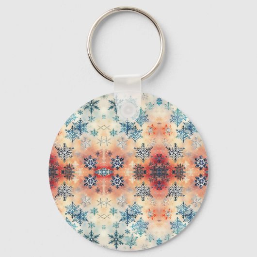 Oud Sneeuwvlokken Patroon - Sleutelhanger (Voorkant)