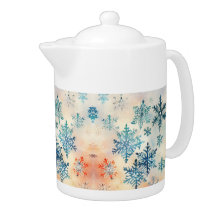 Oud Sneeuwvlokken Patroon - Theepot