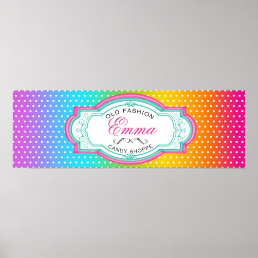 Oud Snoep Sweet Shoppe Banner Poster (Voorkant)