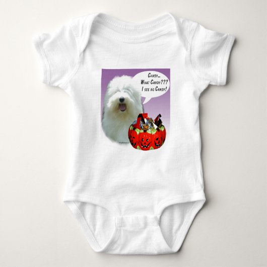 Oud Snoep van Sheepdog Halloween Romper (Voorkant)