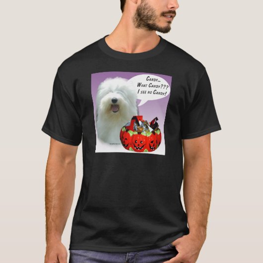 Oud Snoep van Sheepdog Halloween T-shirt (Voorkant)