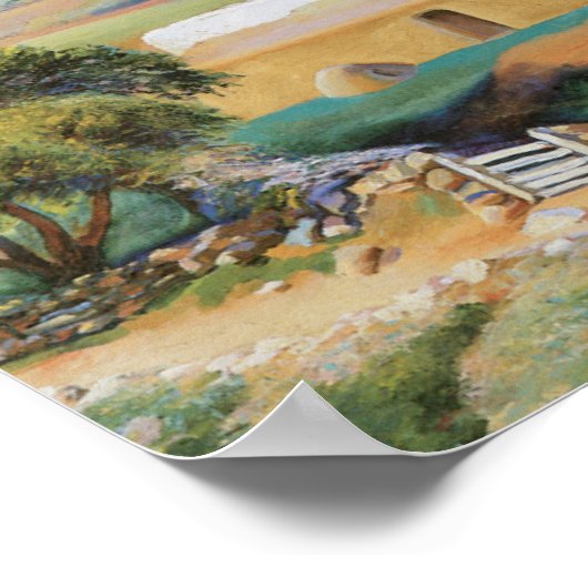 Oud Spaans Poster voor  afdrukken van Adobe Church (Hoek)