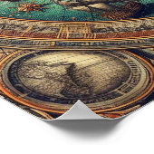 Oud Spaans zeilschip, kaart 3 Poster (Hoek)