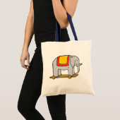 Oud Speelgoed Circus Olifant Canvas Tote Bag (Voorkant (product))